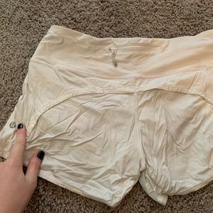 White lululemon shorts